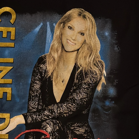 2019-2020 CELINE DION Courage World Tour Concert T-Shirt Black Short Sleeve 2XL - Picture 8 of 10